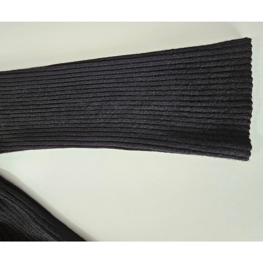 REFORMATION Fantino Black Ribbed Cashmere Button Collared Cardigan Sweater XS - Picture 10 of 13